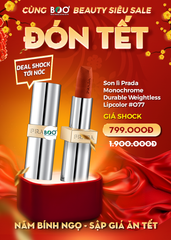 DEAL SOCK Son Lì Prada Monochrome Durable Weightless Lipcolor #O77 Cam Cháy