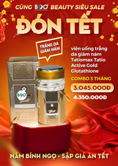 COMBO 3 Tháng | Viên Uống Trắng Da Giảm Nám Tatiomax Tatio Acitve Gold Glutathione