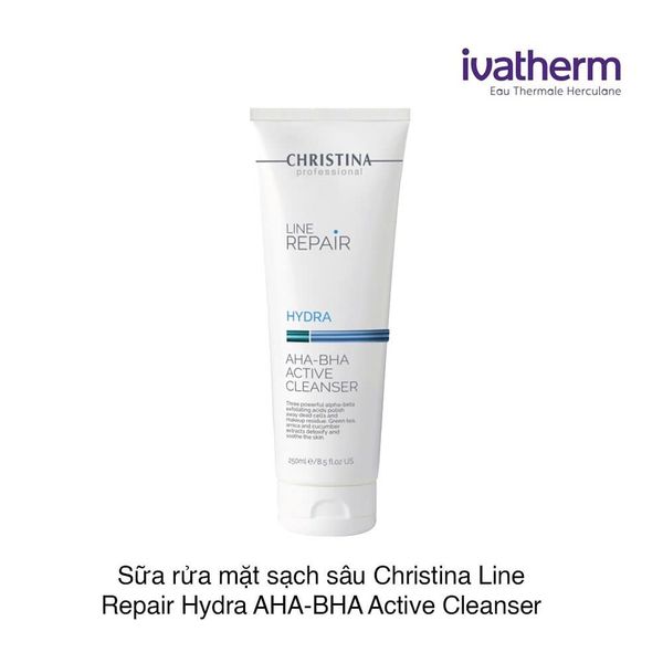 Sữa rửa mặt sạch sâu Christina Line Repair Hydra AHA-BHA Active Cleanser 250ml