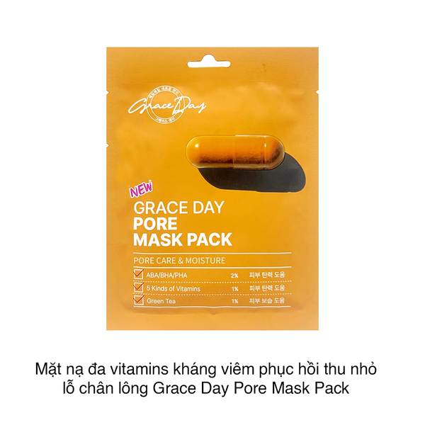 Mặt nạ đa vitamins kháng viêm phục hồi thu nhỏ lỗ chân lông Grace Day Pore Mask Pack