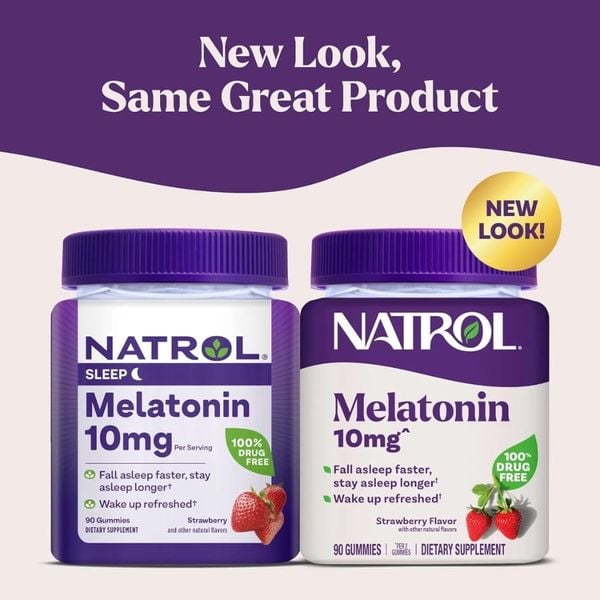 Kẹo dẻo giúp ngủ ngon Natrol Gummies Melatonin 10mg
