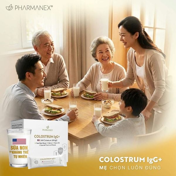 Thực phẩm bổ sung Pharmanex Colostrum IgG+ hỗ trợ miễn dịch gia đình (Hộp 30 gói)