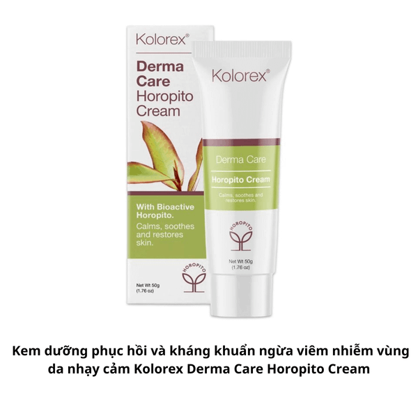Kem dưỡng phục hồi và kháng khuẩn ngừa viêm nhiễm vùng da nhạy cảm Kolorex Derma Care Horopito Cream 50g