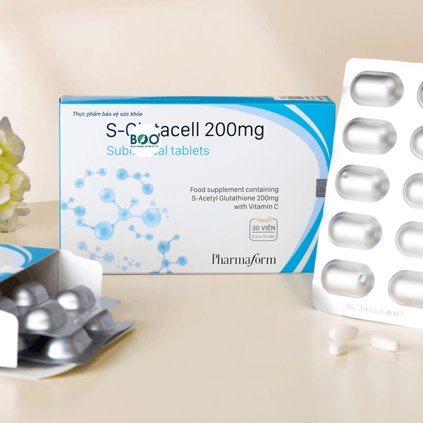 Viên ngậm trắng da Pharmaform S-Glutacell Sublingual Tablets 200mg