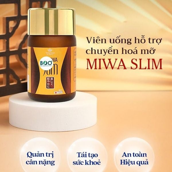 Viên uống tăng chuyển hóa mỡ, hỗ trợ giảm cân Yangmiwa Miwa Slim (60 viên)