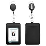 Bao da đựng thẻ nhân viên, thẻ từ, thẻ gửi xe kèm móc khóa dây rút tiện lợi