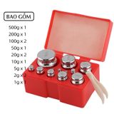 Bộ 12 quả cân định lượng tiêu chuẩn M1 từ 1g -500g V2