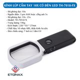 Kính lúp cầm tay 10x có đèn led chiếu sáng TH-7018-FX