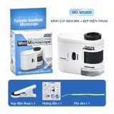 Kính lúp mini 80x kẹp ống kính camera điện thoại 2in1 W5800B