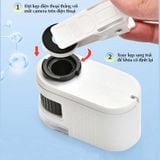 Kính lúp mini 80x kẹp ống kính camera điện thoại 2in1 W5800B