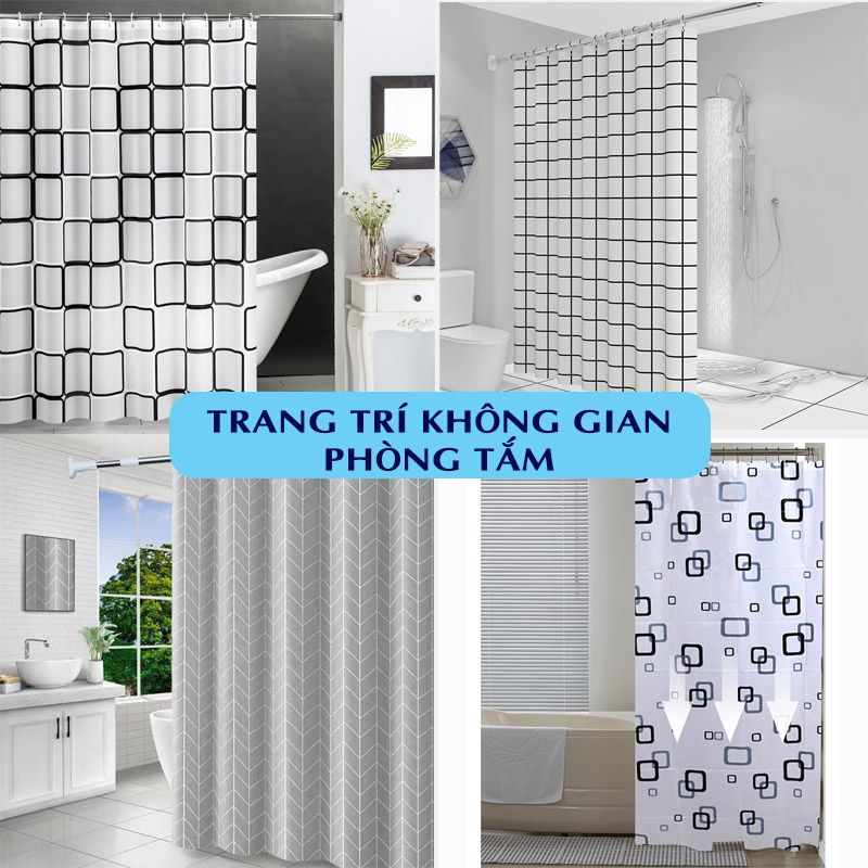 Rèm nhà tắm chống nước lắp đặt không cần khoan bắt vít – Dụng cụ sáng ...
