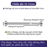 Thanh treo đa năng không cần khoan bắt vít, chất liệu inox 304 tùy chỉnh độ dài ngắn