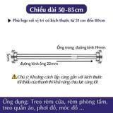 Thanh treo đa năng không cần khoan bắt vít, chất liệu inox 304 tùy chỉnh độ dài ngắn