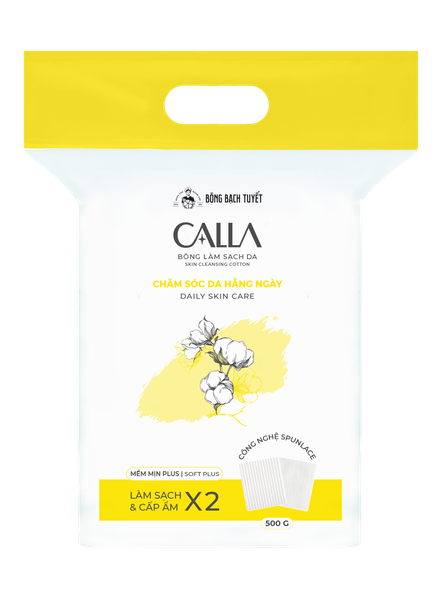  Bông Tẩy Trang Bông Bạch Tuyết Calla Mềm Mịn Công Nghệ Spunlace 500GR 