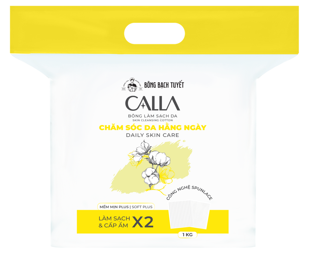  Bông Tẩy Trang Bông Bạch Tuyết Calla Mềm Mịn Công Nghệ Spunlace 1KG 