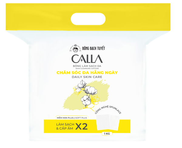  Bông Tẩy Trang Bông Bạch Tuyết Calla Mềm Mịn Công Nghệ Spunlace 1KG 