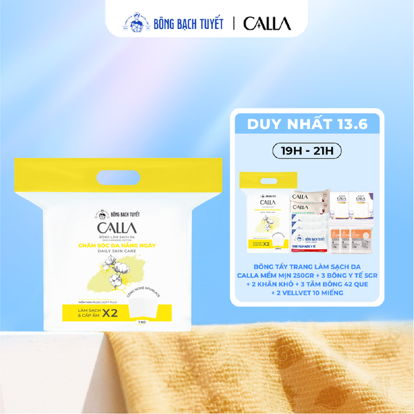  [Livestream] Bông Tẩy Trang Bông Bạch Tuyết Calla Mềm Mịn Công Nghệ Spunlace 1KG 