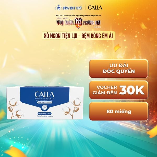  Bông làm sạch da Calla Dạng Túi 80 miếng/hộp 