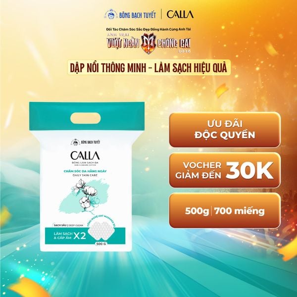  Bông làm sạch da Bông Bạch Tuyết Calla Sạch Sâu 500Gr 
