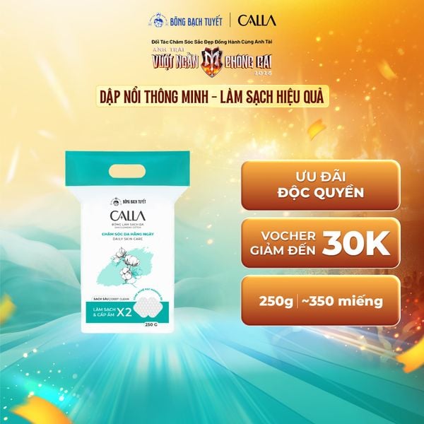  Bông làm sạch da Bông Bạch Tuyết Calla Sạch Sâu 250Gr 