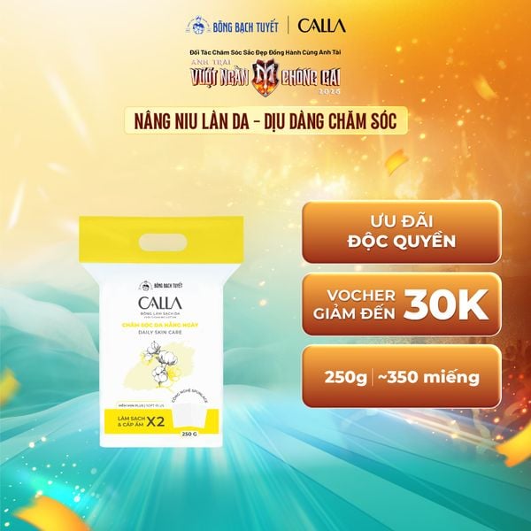  Bông làm sạch da Bông Bạch Tuyết Calla Mềm Mịn 250Gr 