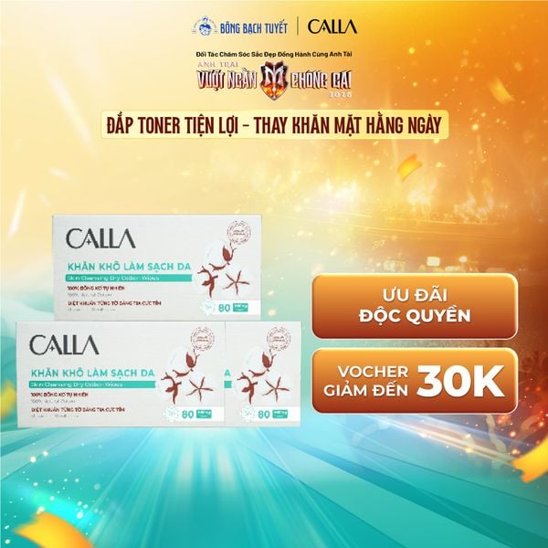  Combo 3 hộp khăn khô Calla 80 miếng 