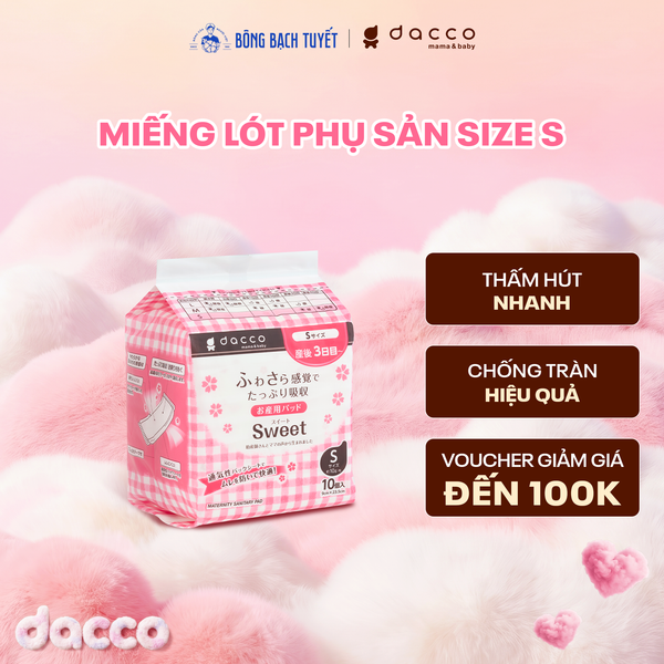  MIẾNG LÓT SẢN PHỤ - THẤM HÚT VÀ CHỐNG TRÀN HIỆU QUẢ (size S - M - L) 