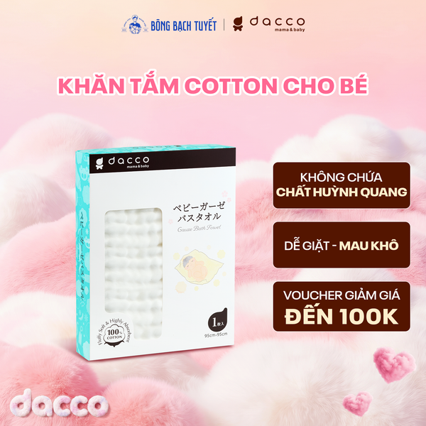  KHĂN TẮM COTTON ĐA NĂNG EM BÉ DACCO 