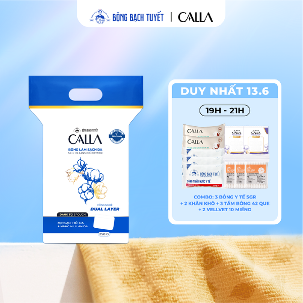  [Livestream] Bông Tẩy Trang Bông Bạch Tuyết Calla Xỏ Ngón, Làm Sạch Da 250GR 