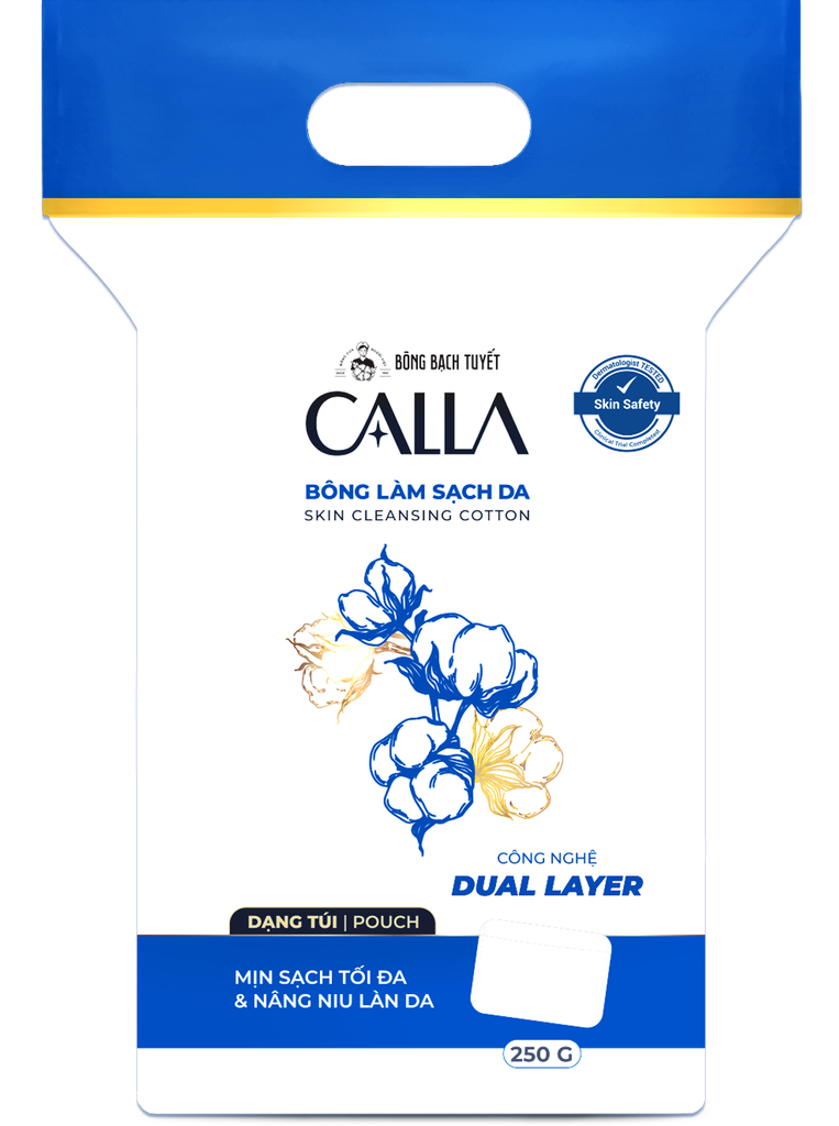  Bông Tẩy Trang Bông Bạch Tuyết Calla Xỏ Ngón, Làm Sạch Da 250GR 