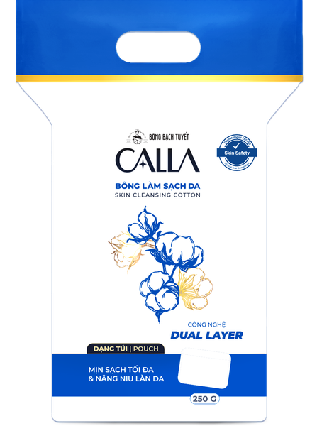  Bông Tẩy Trang Bông Bạch Tuyết Calla Xỏ Ngón, Làm Sạch Da 250GR 