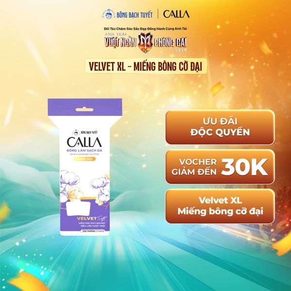  Bông làm sạch da Calla Velvet soft (100 miếng/gói) 
