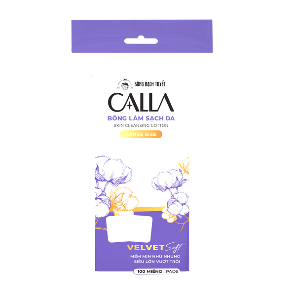  Bông làm sạch da Calla Velvet soft (100 miếng/gói) 