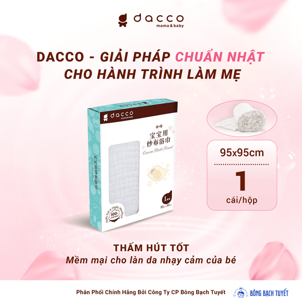  KHĂN TẮM COTTON ĐA NĂNG EM BÉ DACCO 