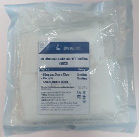  GÓI BÔNG GẠC CHĂM SÓC VẾT THƯƠNG (NK13) TIỆT TRÙNG 