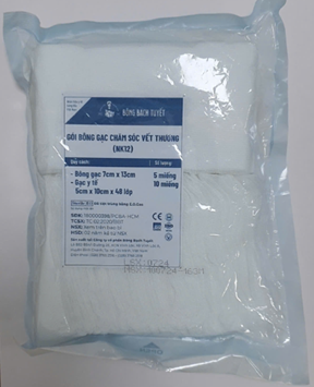  GÓI BÔNG GẠC CHĂM SÓC VẾT THƯƠNG (GÒN CẮT NK12) TIỆT TRÙNG 