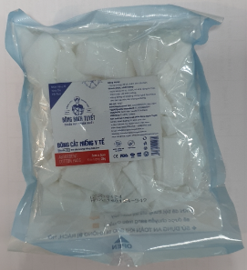  BÔNG Y TẾ CẮT MIẾNG 3CM x 3CM – 25G TIỆT TRÙNG 