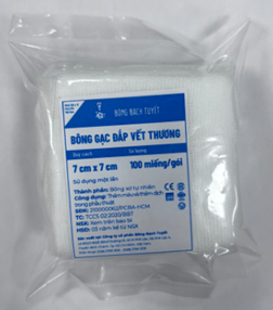  BÔNG GẠC ĐẮP VẾT THƯƠNG 7CM X 7CM KHÔNG TIỆT TRÙNG 
