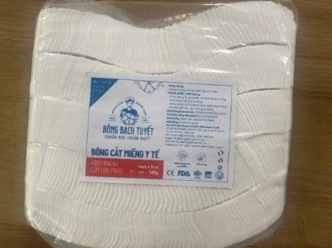  BÔNG Y TẾ CẮT MIẾNG 4CM X 8CM – 500G 