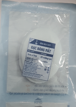  Gạc băng mắt 5cm x7cm tiệt trùng, vải không dệt (20 miếng/gói, hình Oval) 