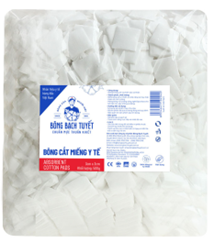  BÔNG Y TẾ CẮT MIẾNG 3CM X 3CM – 500G 
