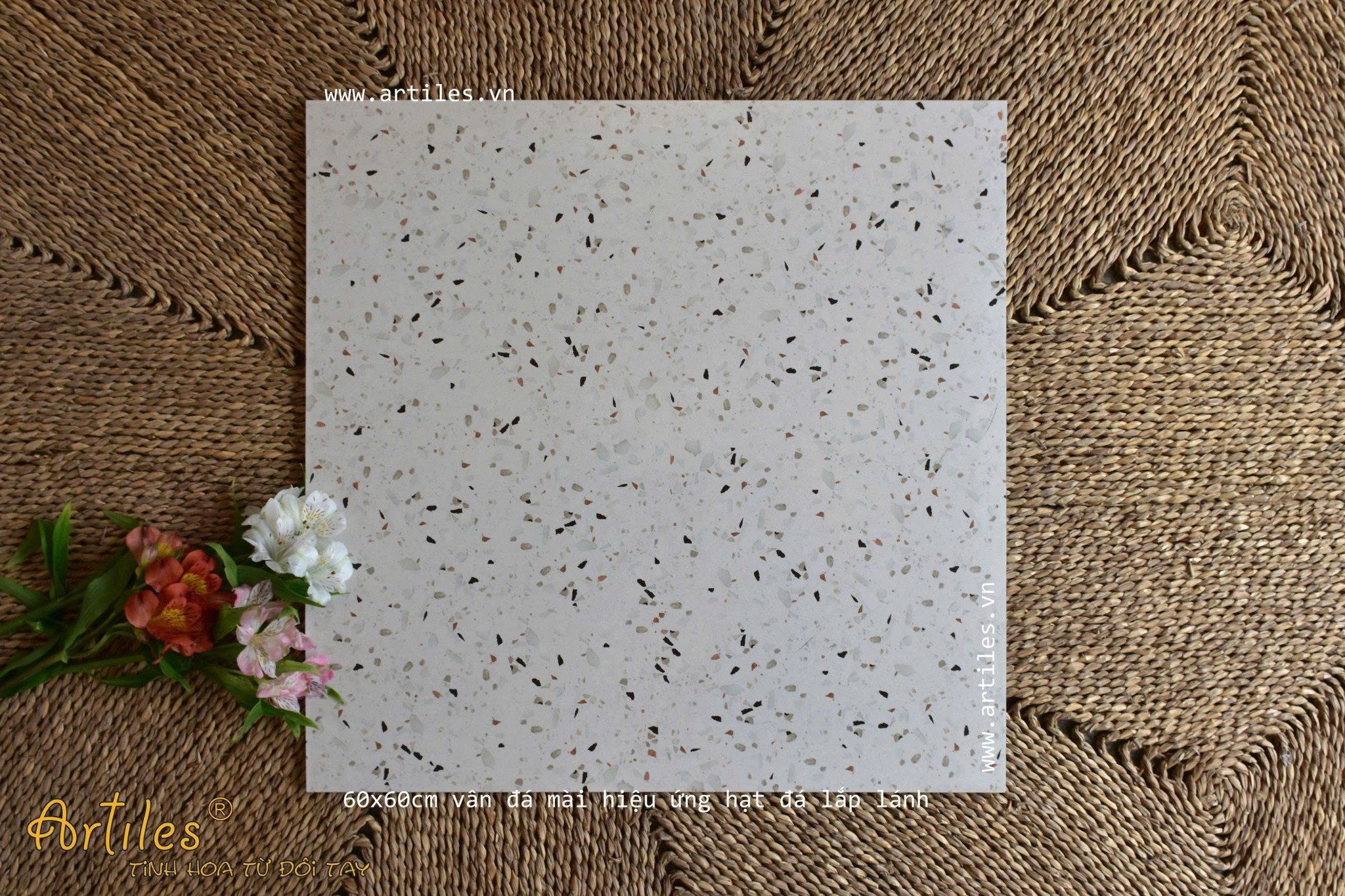 Gạch đá mài terrazzo Art6060 hiệu ứng lấp lánh