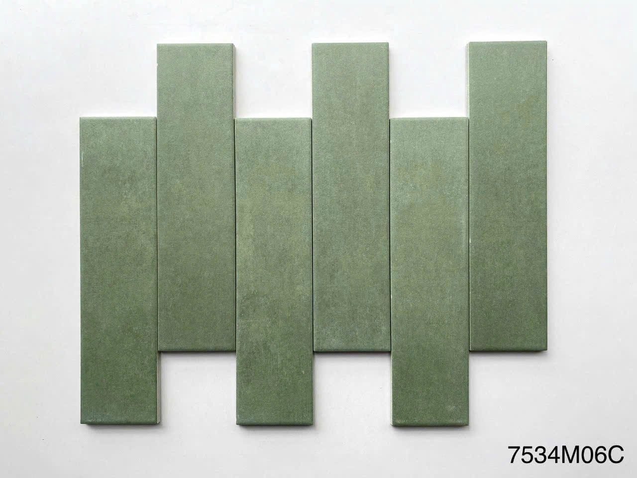 Gạch thẻ xanh mờ phẳng Art06C