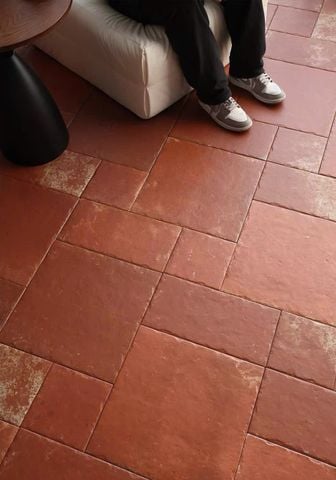  Gạch đá ốp lát decor mix size màu cam đỏ đất Art61M 