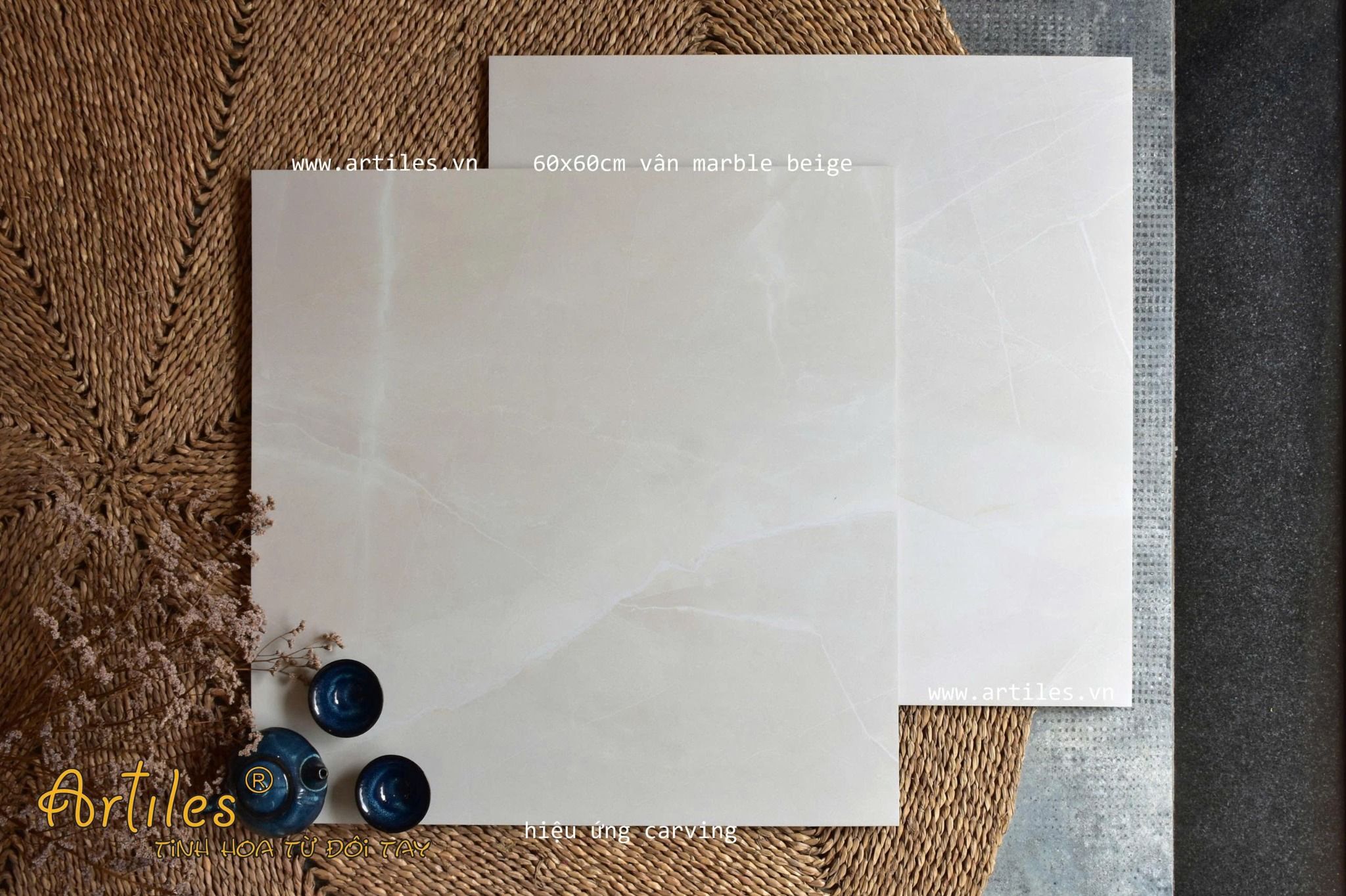 Gạch vân đá cẩm thạch màu kem Art8820D