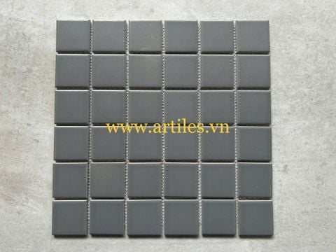  Gạch Mosaic Gốm Sứ Màu Xám ArtM950 