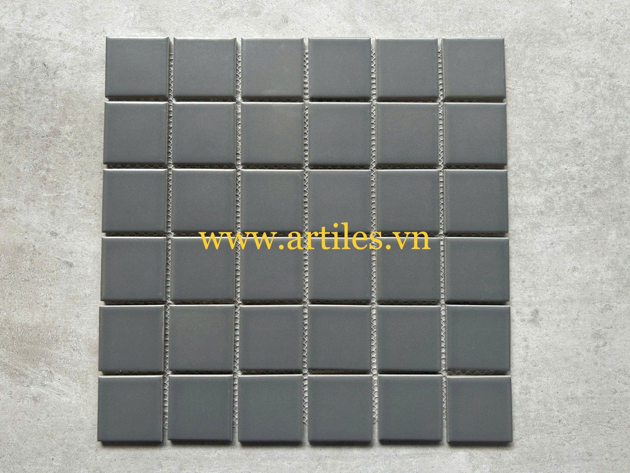 Gạch Mosaic Gốm Sứ Màu Xám ArtM950