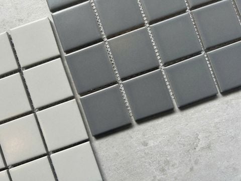  Gạch Mosaic Gốm Sứ Màu Xám ArtM950 