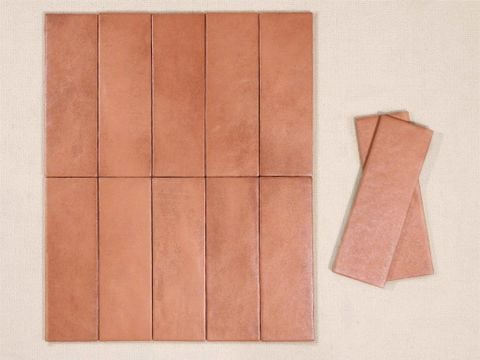  Gạch thẻ xương đá đỏ đất mờ lượn Art752305M 