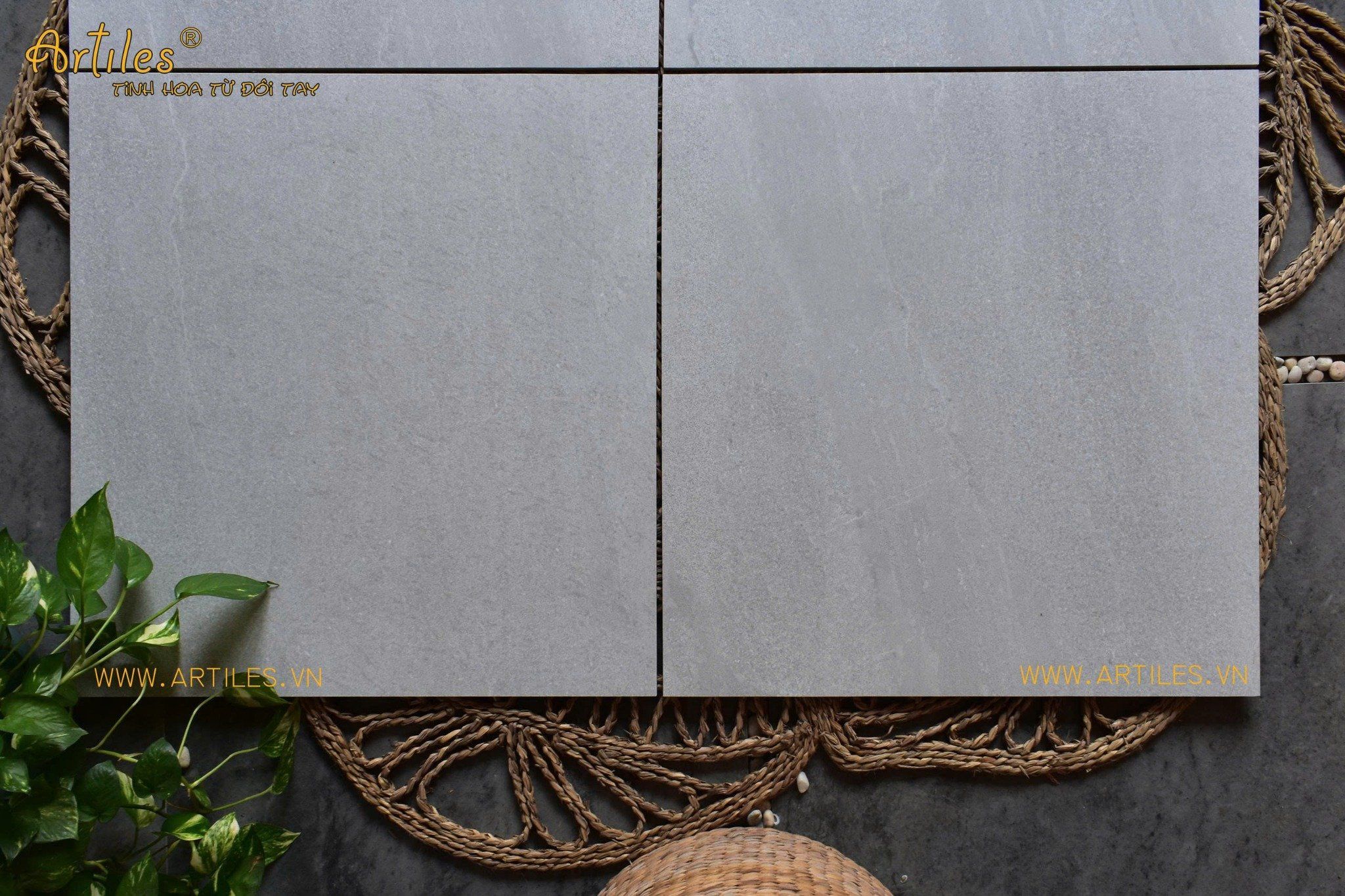 Gạch 80x80 Vân Cát Xám Chống Trơn Art03